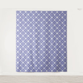 Koninklijk Blauwe Tralies Wandkleed