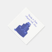 Koninklijk Blauwe Trouwtaart Servetten (Hoek)