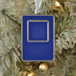 Koninklijk Blauwe Vakantie Elegantie Verzilverd Omlijst Ornament