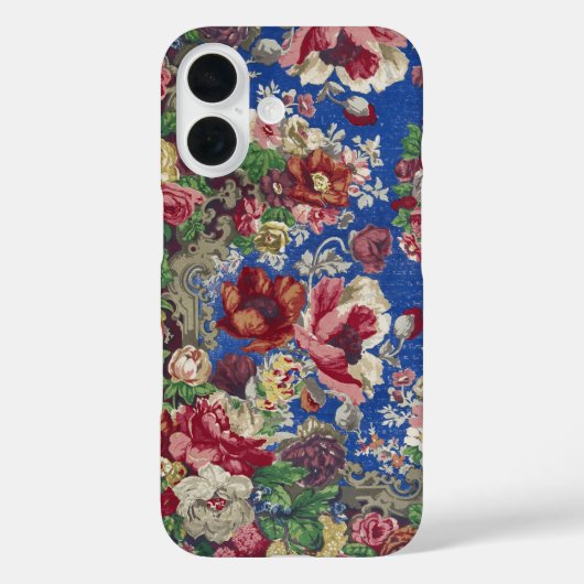 Koninklijk Blauwe Victoriaanse Roos Sierpatroon Case-Mate iPhone Case (Achterkant)