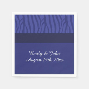 Koninklijk Blauwe Zebra Patroon Servet