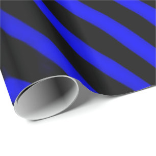 Koninklijk Blauwe Zebra Strepen Alle Gelegenheden Cadeaupapier