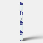 Koninklijk Blauwe Zeilboot Patroon Case-Mate iPhone Case (Achterkant / Links)