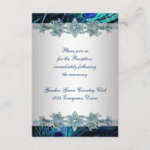 Koninklijk blauwe zilveren Indiase pauw-ontvangstk Informatiekaartje (Achterkant)