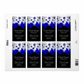 Koninklijk Blauwe Zilveren Wijnfleslabels Etiket (Full Sheet)