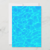 Koninklijk Blauwe Zomer Zwembad Verjaardagsfeest Kaart (Achterkant)