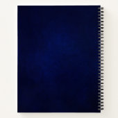 Koninklijk blauwe zonnebloem moderne bruidsdouche notitieboek (Achterkant)