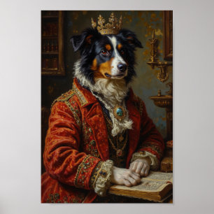 Koninklijk Border Collie Portret Poster