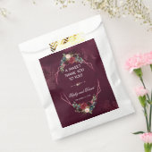 Koninklijk Bourgondië Bloem Geometrisch Trouw HART Bedankzakje (Gezegeld)