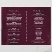 Koninklijk Bourgondië Bloem Geometrisch Trouwprogr (Achterkant)