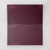 Koninklijk Bourgondië Bloemachtig Geometrisch Huwe Plaatskaartje (Binnenkant ongevouwen)