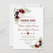 Koninklijk Bourgondië Marsala Bloemendiner Kaart (Voorkant)