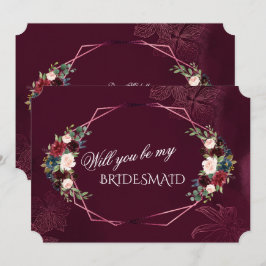 Koninklijk Bourgondisch Bloemstuk Wil Je Mijn Brui Kaart