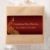 Koninklijk Bourgondisch Gouden Pauw Huwelijksadres Etiket (Insitu)