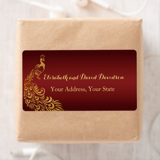 Koninklijk Bourgondisch Gouden Pauw Huwelijksadres Etiket (Insitu)