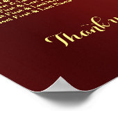 Koninklijk Bourgondische Gouden Pauw Trouw Stoelen Poster (Hoek)