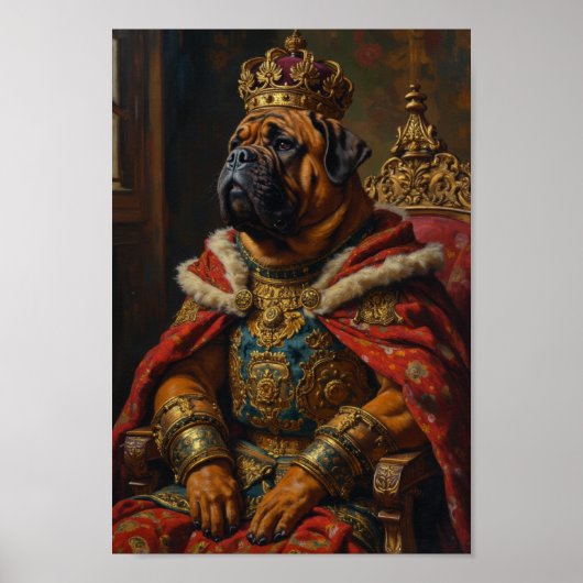 Koninklijk Bullmastiff Portret Poster (Voorkant)