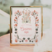 Koninklijk Castle Birthday-teken - Aangepaste Sjab Poster