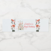 Koninklijk Castle Birthday Water Fles Eink Waterfles Etiket (Enkel label)