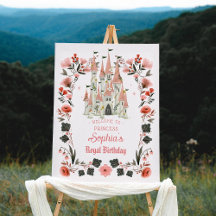 Koninklijk Castle Birthday Welkomstteken Roze