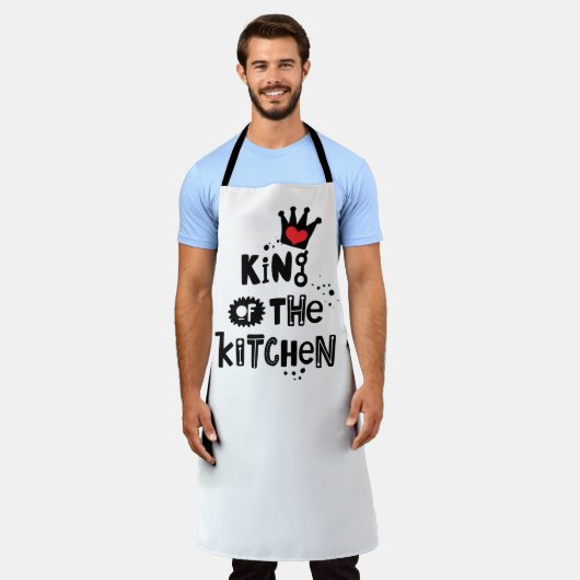Koninklijk Chef Schort: Koning van de Keuken Schort (Gedragen)