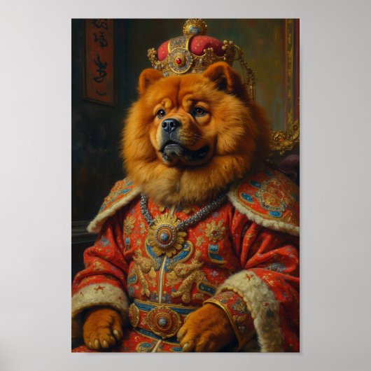 Koninklijk Chow Chow Portret Poster (Voorkant)