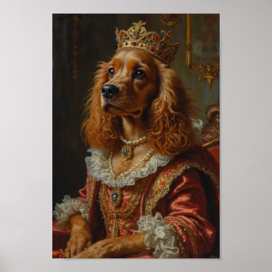 Koninklijk Cocker Spaniel Portret Poster (Voorkant)