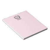 Koninklijk Crest Embleem Monogram Schrift Naam Roz Notitieblok (Schuin)