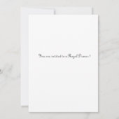 Koninklijk diner kaart (Achterkant)