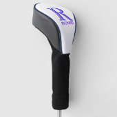 Koninklijk donkerblauw leer golfheadcover (Schuin)