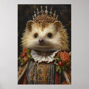 Koninklijk Egel Portret, Renaissance Dier Kunst Poster