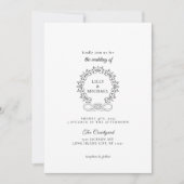 Koninklijk, elegant, bruiloft kaart (Voorkant)