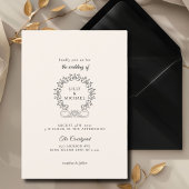 Koninklijk, elegant, bruiloft kaart