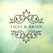 Koninklijk, elegant, bruiloft raamsticker (Vel 3)