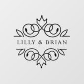 Koninklijk, elegant, bruiloft raamsticker (Vel)