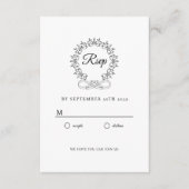 Koninklijk, elegant, bruiloft RSVP Informatiekaartje (Voorkant)
