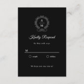 Koninklijk, elegant, bruiloft RSVP Informatiekaartje (Voorkant)
