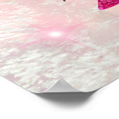 Koninklijk F Roze Initiaal Poster (Hoek)