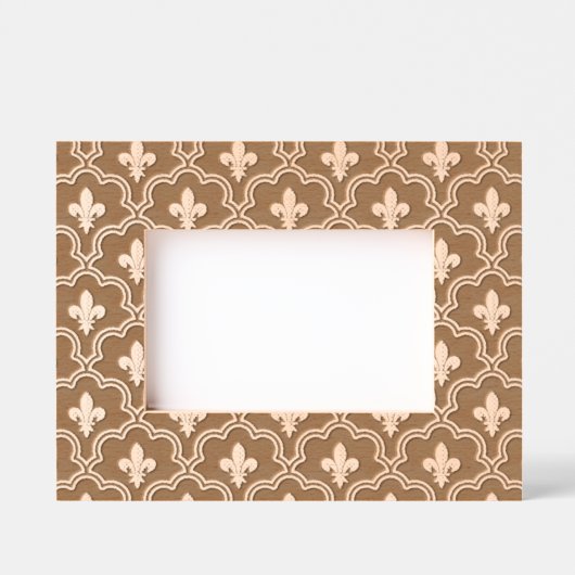 Koninklijk Fleur-de-Lis Vierbladpatroon Gegraveerde Lijstjes (Voorkant)
