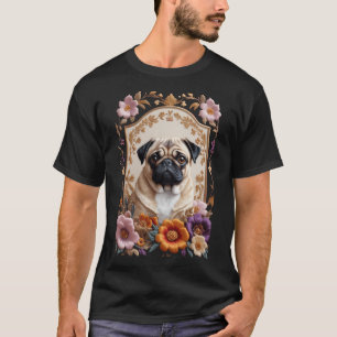 Koninklijk Geborduurde Pug - Luxe Hond T-shirt