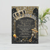 Koninklijk Genderblad Shower Prince of Princess Kaart (Staand voorkant)