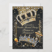 Koninklijk Genderblad Shower Prince of Princess Kaart (Achterkant)