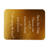Koninklijk gepersonaliseerd Golden Shiny Save the  Magneet (Horizontaal)