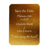 Koninklijk gepersonaliseerd Golden Shiny Save the  Magneet (Verticaal)