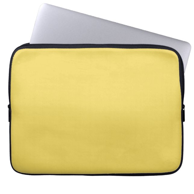 Koninklijk Goud Effen Kleur Laptop Sleeve (Voorkant)