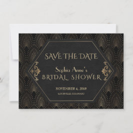 Koninklijk Goud Great Gatsby Jaren 20 Bruidsdouche Save The Date
