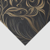 Koninklijk Goud op Zwarte Decoupagepapier Tissuepapier (Detail)