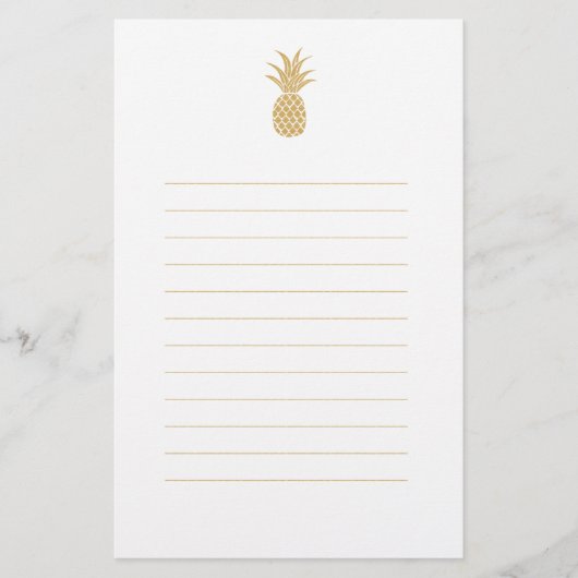 Koninklijk Gouden Ananas Briefpapier (Voorkant)