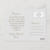 Koninklijk gouden Art Deco monogram trouw bedankt Briefkaart (Achterkant)