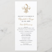 koninklijk goudkoorts, franje de Lis Wedding Programmakaart (Voorkant)